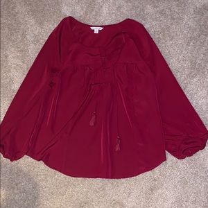 Open back dress shirt